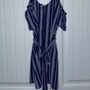 Blue striped dress